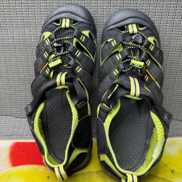 Keen Shoes Size 6 Youth Sandals Newport H2 Black Green Summer Water Beach - Picture 6 of 8
